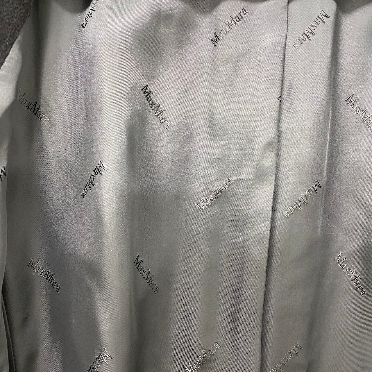 85g5 Max Ｍara マックスマーラ ステンカラーコート ロングコート イタリア製 サイズ40 ブラック ウール100％ レディース 女性用u02t