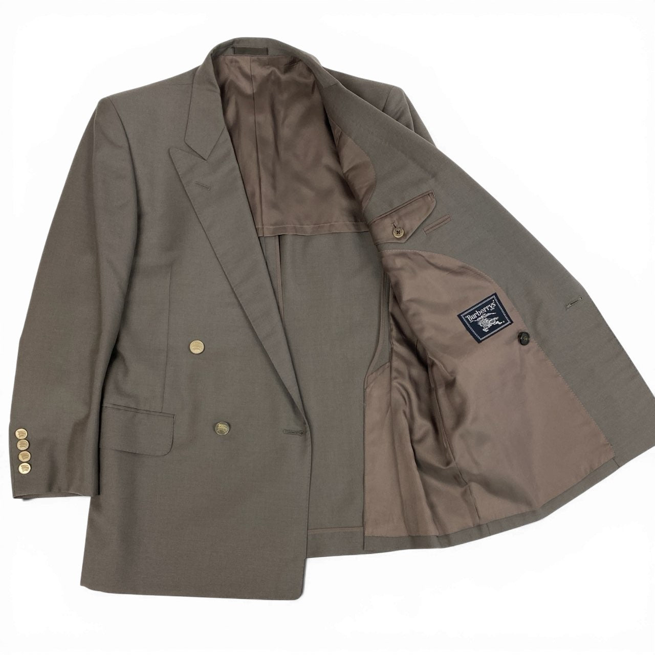 36a30 Burberrys バーバリーズ スーツセットアップ テーラードジャケット スラックス 92-80-170A5サイズ ブラウン メンズ 男性用o07t