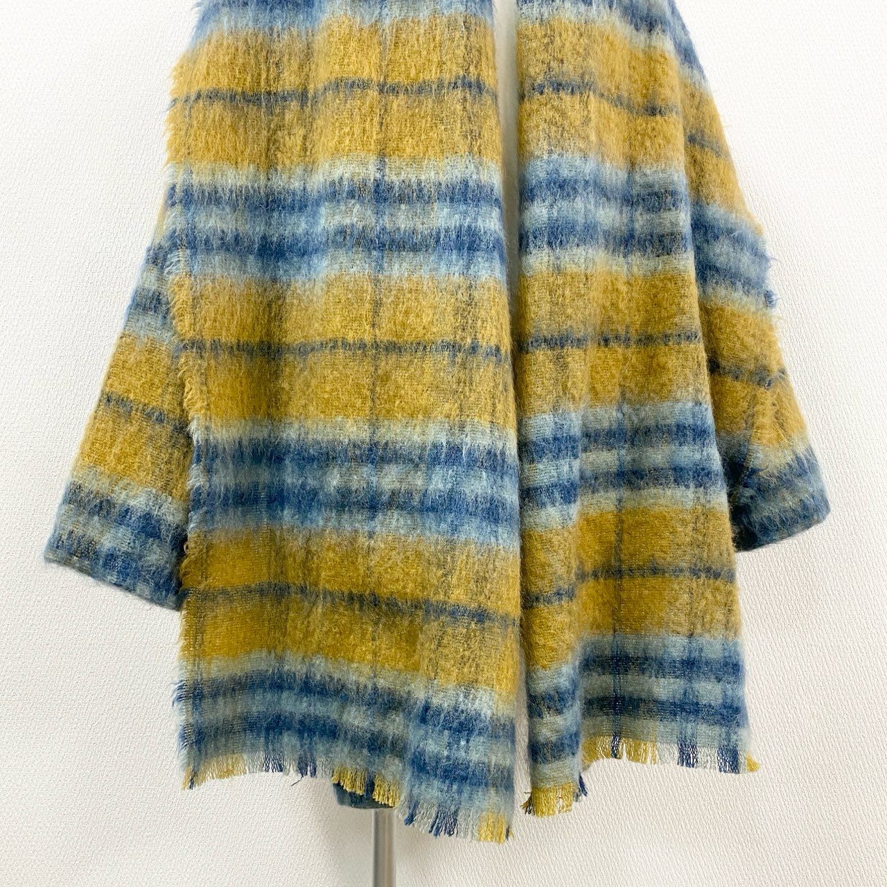 84L19 BLESS ブレス 6010 scheich モヘアコート ウールブレンド チェック柄 レディース 女性用 S マルチカラーk02i