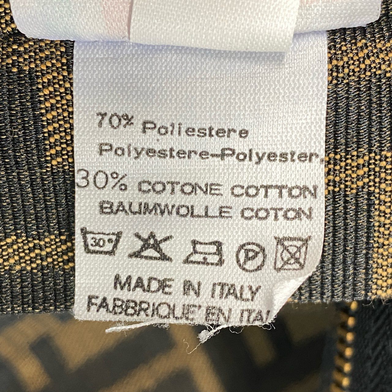Id6 FENDI フェンディ ズッカ柄 テーパードパンツ ボトムス 総柄  イタリア製 41 ブラウン レディース 女性用o07t