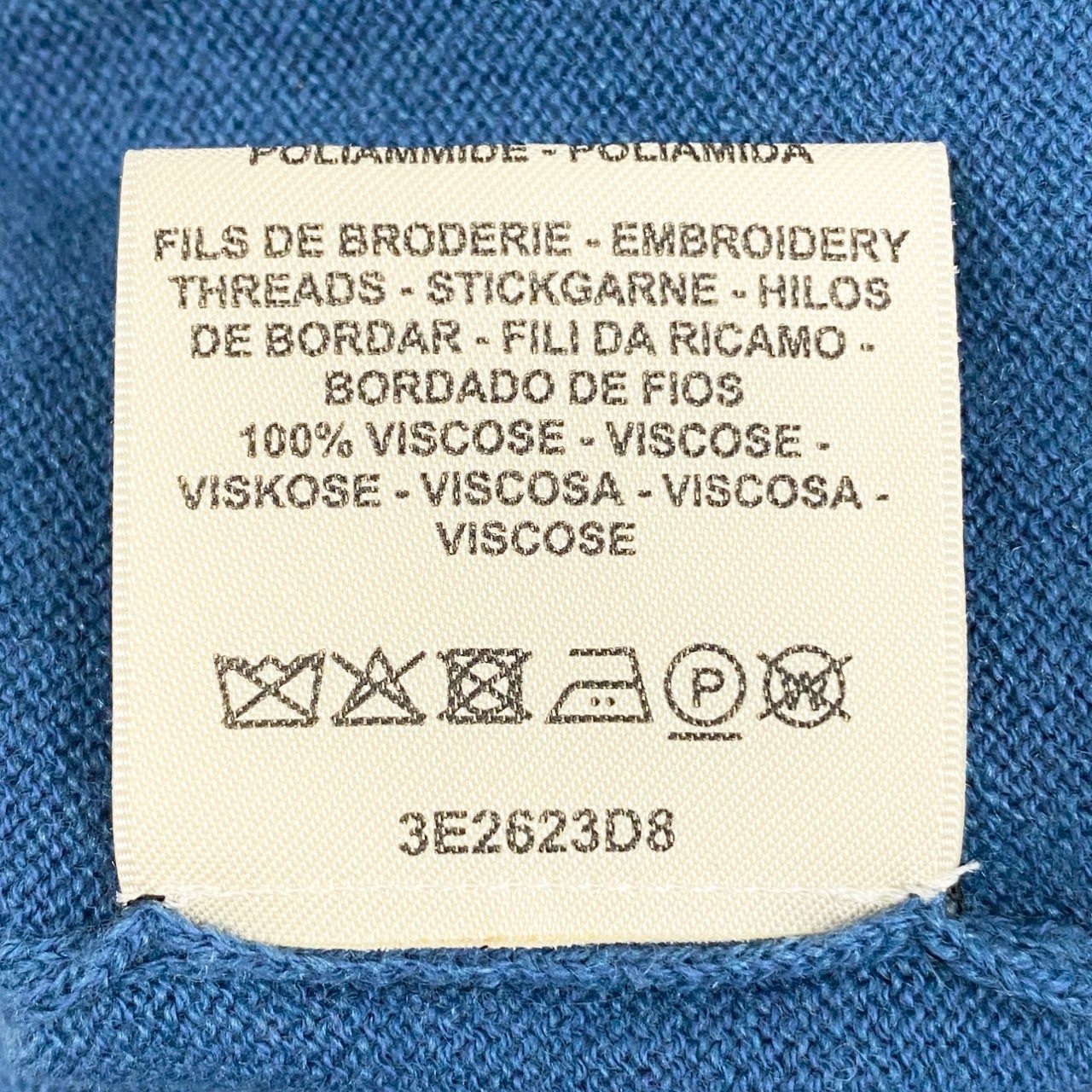 57a13 HERMES エルメス BRIDES DE GALA 半袖ニットセーター カシミヤブレンド ドット柄 イタリア製 レディース 女性用 3E2623D8 36 ブルー系o07t