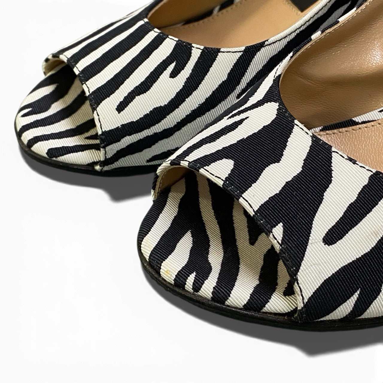 1k26 sergio rossi セルジオロッシ ウェッジソール ストラップサンダル オープントゥ ゼブラ柄 レディース 女性靴 イタリア製 37 ブラック ホワイトu02t