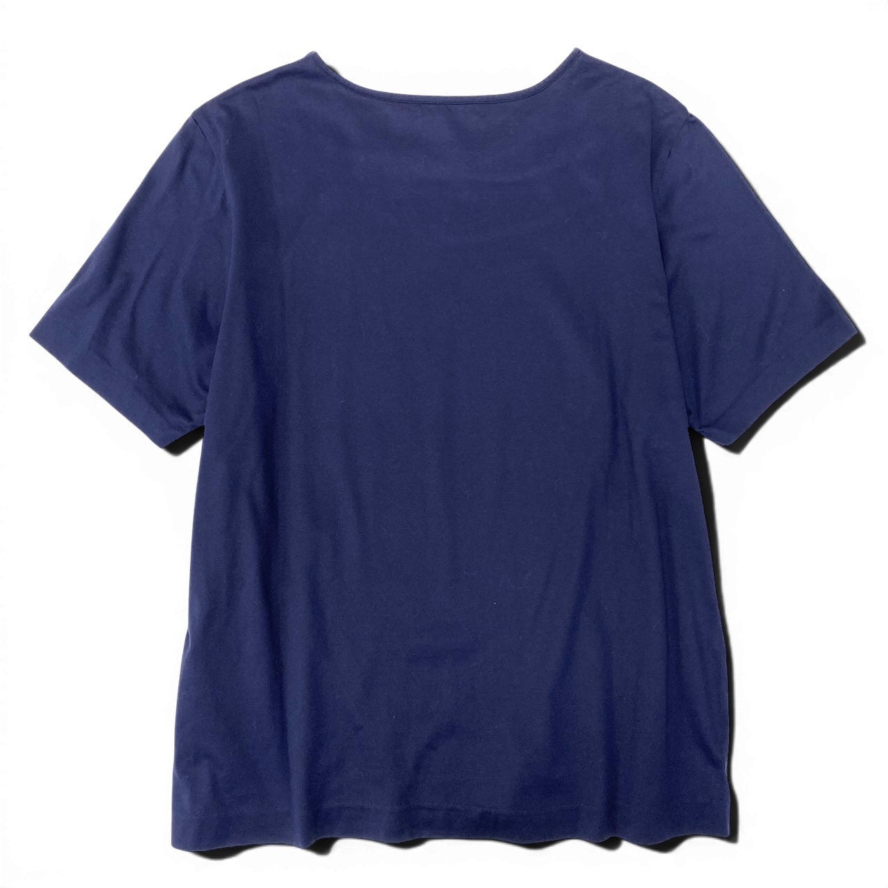 If26 YVES SAINTLAURENT イヴサンローラン 半袖カットソー ラインストーン ブランドロゴ コットンシャツ Tシャツ レディース 女性用 WN73-267 M ネイビー 綿100％u02t