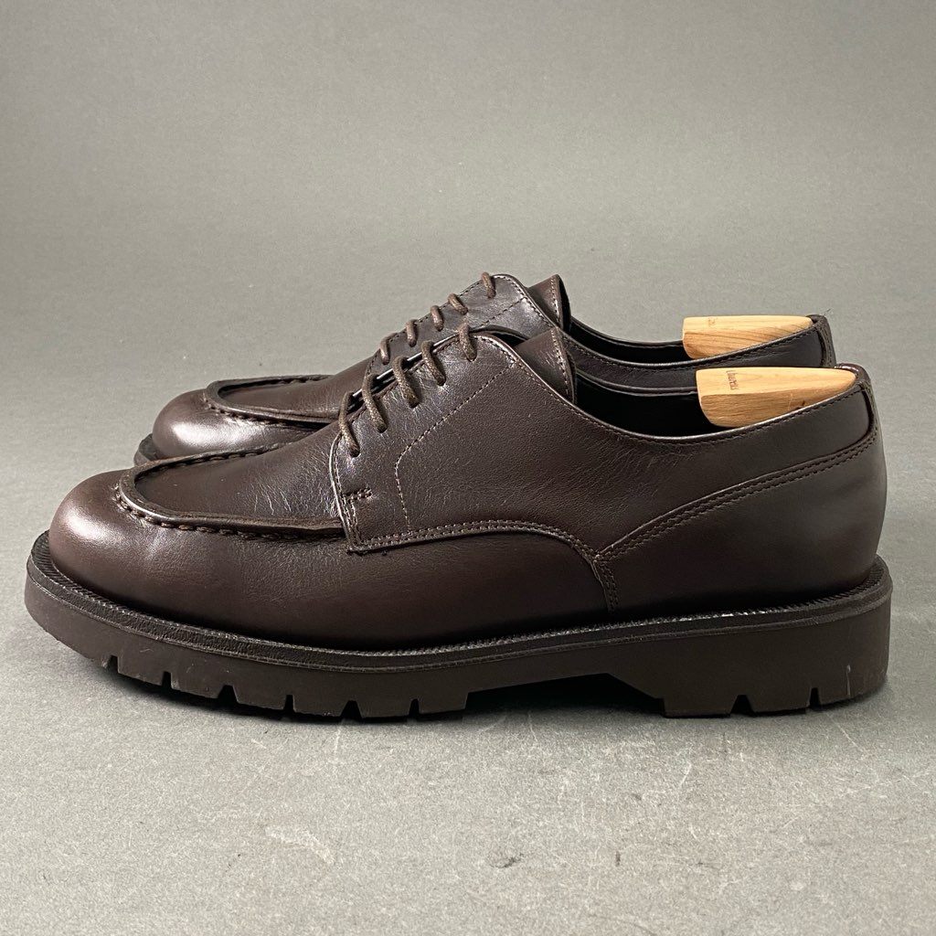 3f14-2 《美品》 KLEMAN クレマン FRODAN フローダン Uチップ レザーシューズ 39 ブラウン Leather フランス製 ラバーソール 短靴 紳士靴