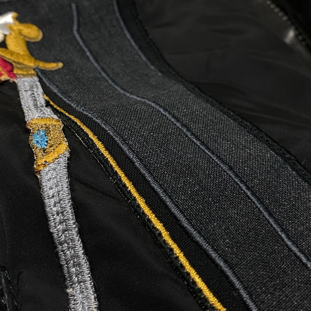 i13 DOLCE&GABBANA ドルチェアンドガッバーナ 2017/18 ランウェイ着 ボンバージャケット Runway Dog Knight Embroidery Bomber Jacket Black Size44t18r