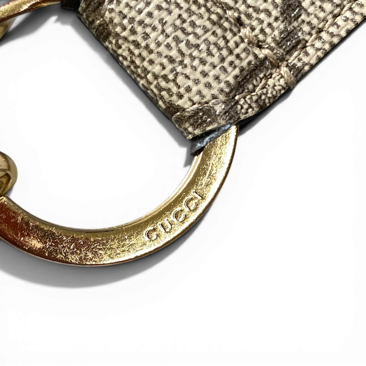 g9 GUCCI グッチ ロッキングG キーリング Interlocking G Key Ring 701432 ベージュ キーホルダーt18r