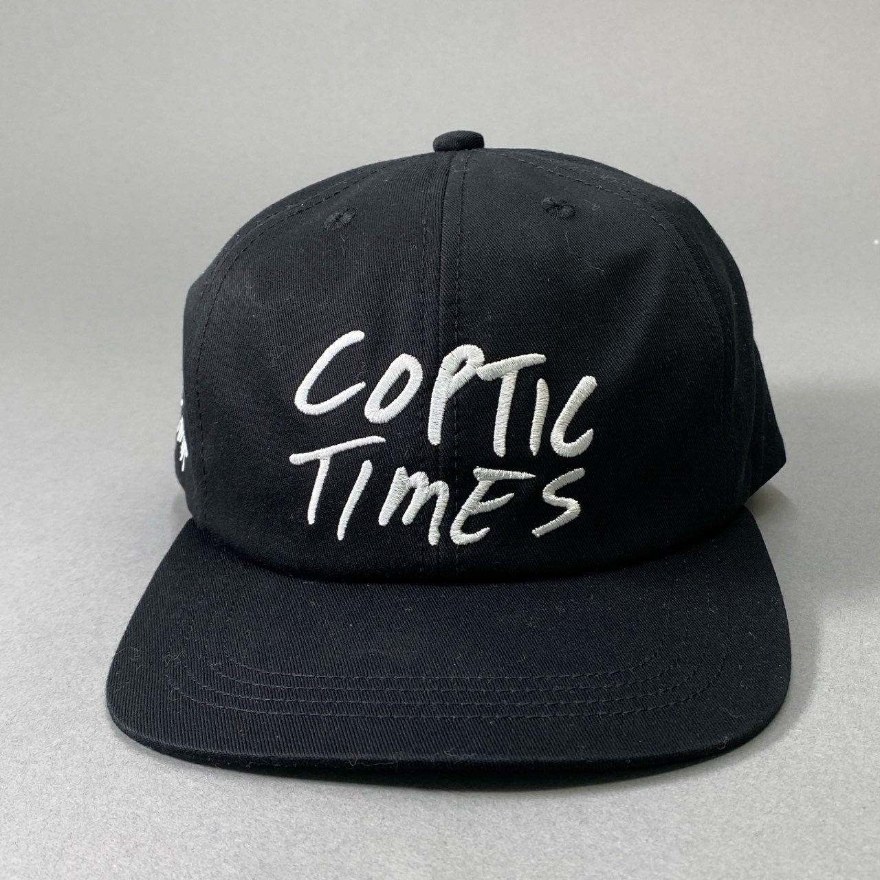 i10《極美品》 SAINT MXXXXXX セントマイケル × Black Dots ブラックドッツ COPTIC TIMES CAP スナップバックキャップ ブラック SMX6 タグ付き 帽子 コラボt18r
