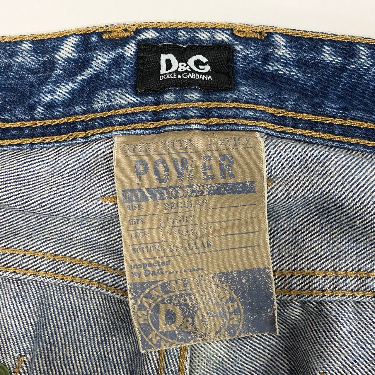 29l14 D＆G DOLCE＆GABBANA ディーアンドジー ドルチェアンドガッバーナ デニムパンツ ダメージ加工 ボタンフライ 34サイズ インディゴ コットン100％ メンズo07t