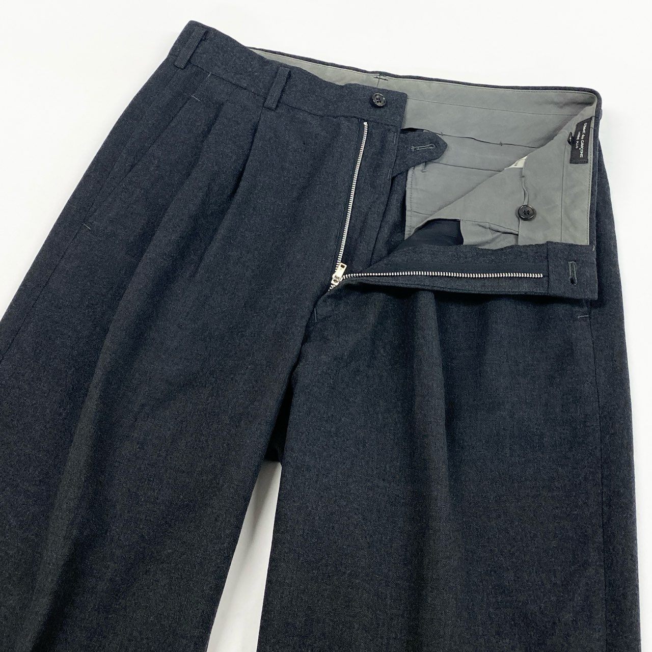 6L17 COMME des GARCONS HOMME PLUS コムデギャルソン オムプリュス スラックス パンツ ボトム AD1992 PP-05054M Mサイズ グレー ウール100％ メンズk02i