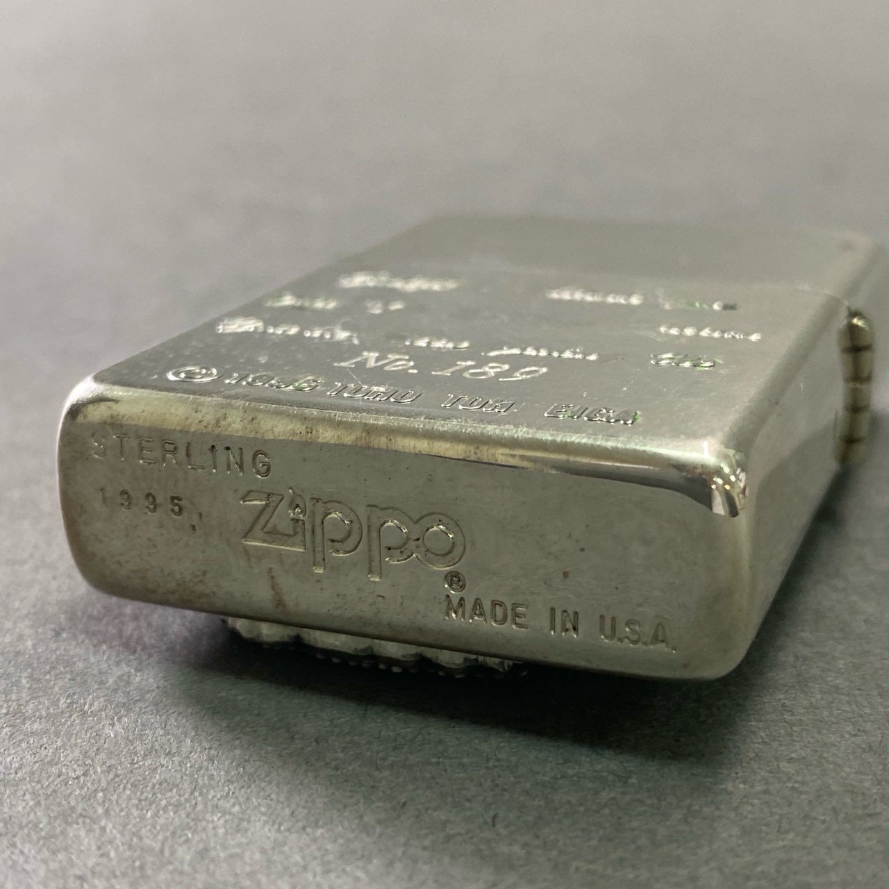 6f11 《希少》 ZIPPO ジッポ 95年製 GODZILLA ゴジラ Memorial Edition 限定品 廃盤 Sterling Silver オイルライター BC シルバー スターリングシルバー