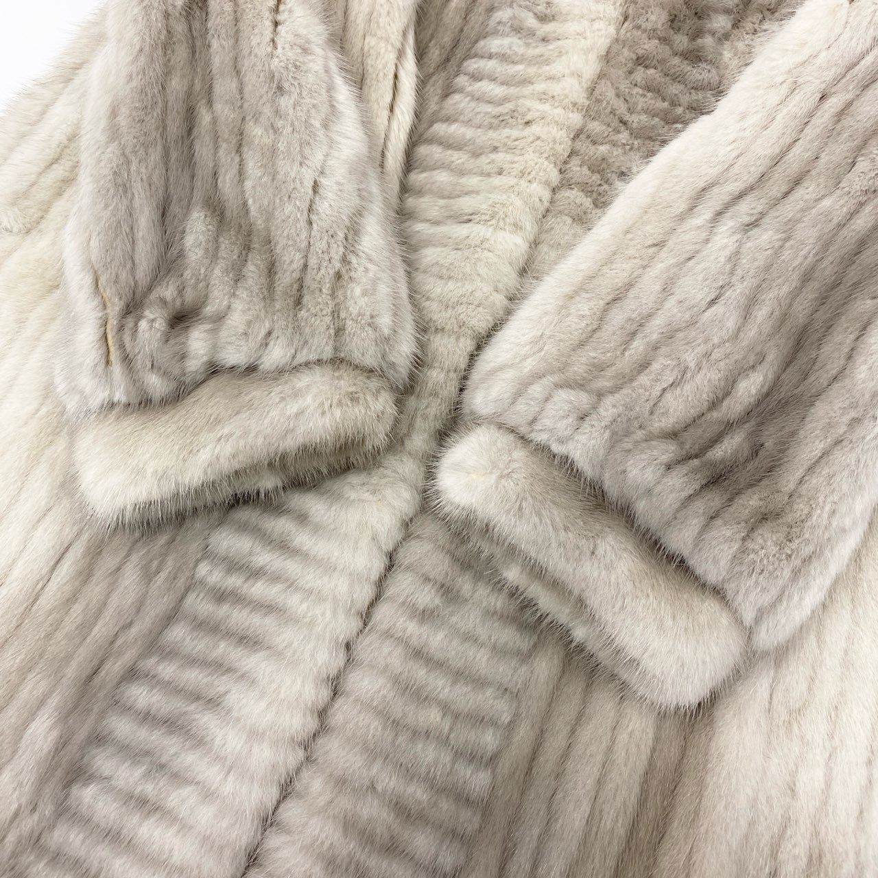 36k28 Canada Mink 最高級毛皮 サファイヤミンク ミンクコート ハーフコート MINK FUR フリー シルバーグレーu02t