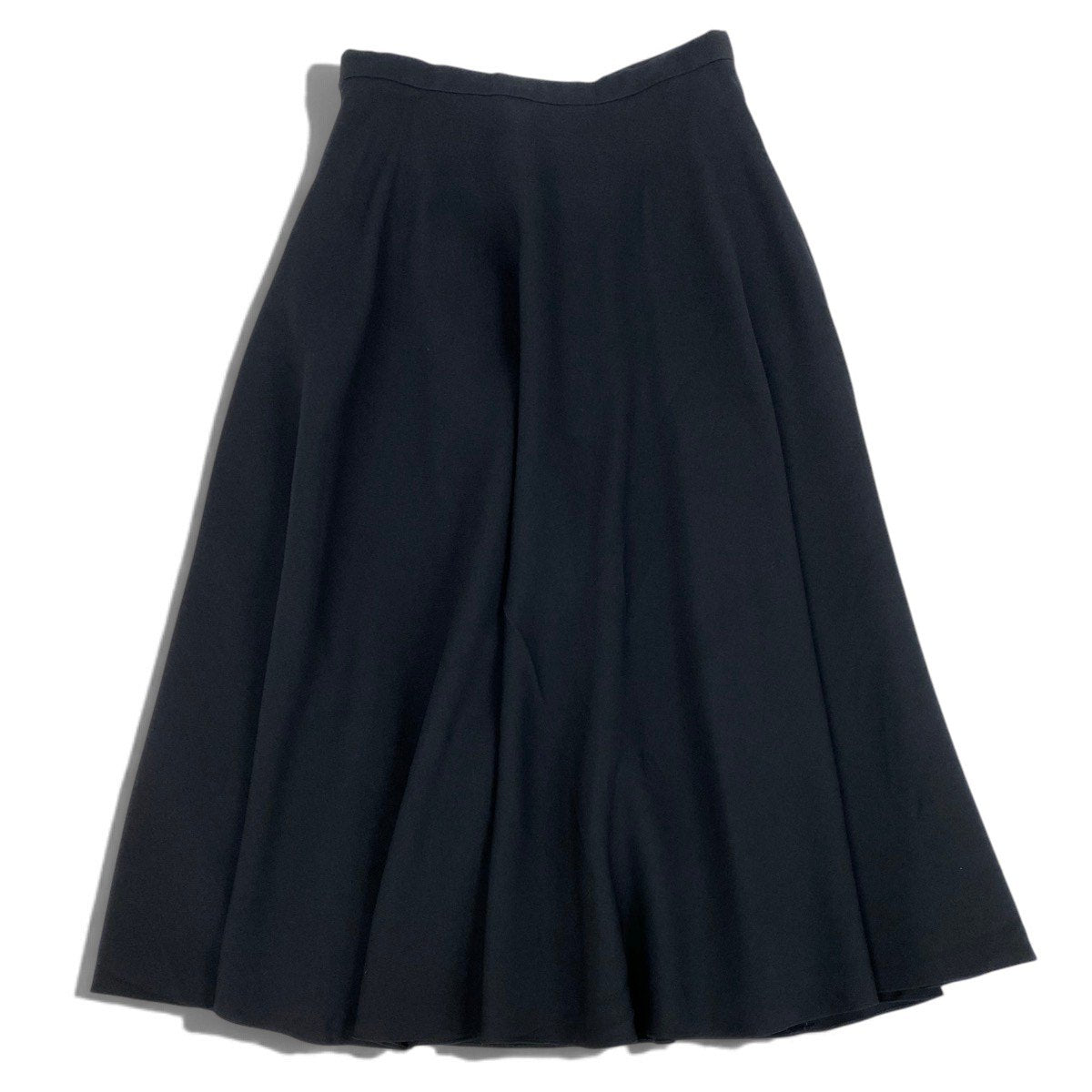 Ej9 Christian Dior クリスチャンディオール 2018aw ウールシルク サイドジップ フレアスカート 841J03A1166 サイズ42 ブラック レディースu02t