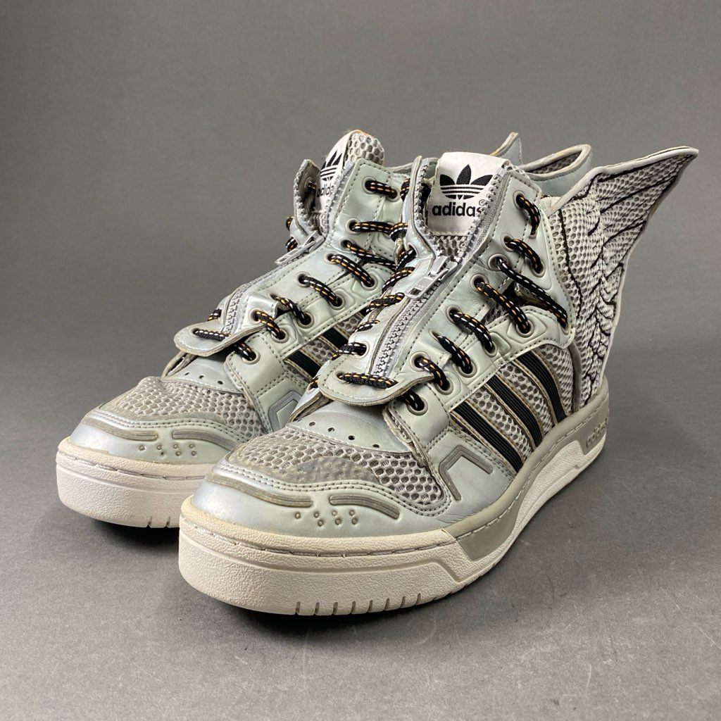 2f2 《希少》 adidas アディダス × JEREMY SCOTT ジェレミースコット JS WINGS 2.0 ウィングス スニーカー G61109 27cm メタリック シルバー リフレクター シューズ