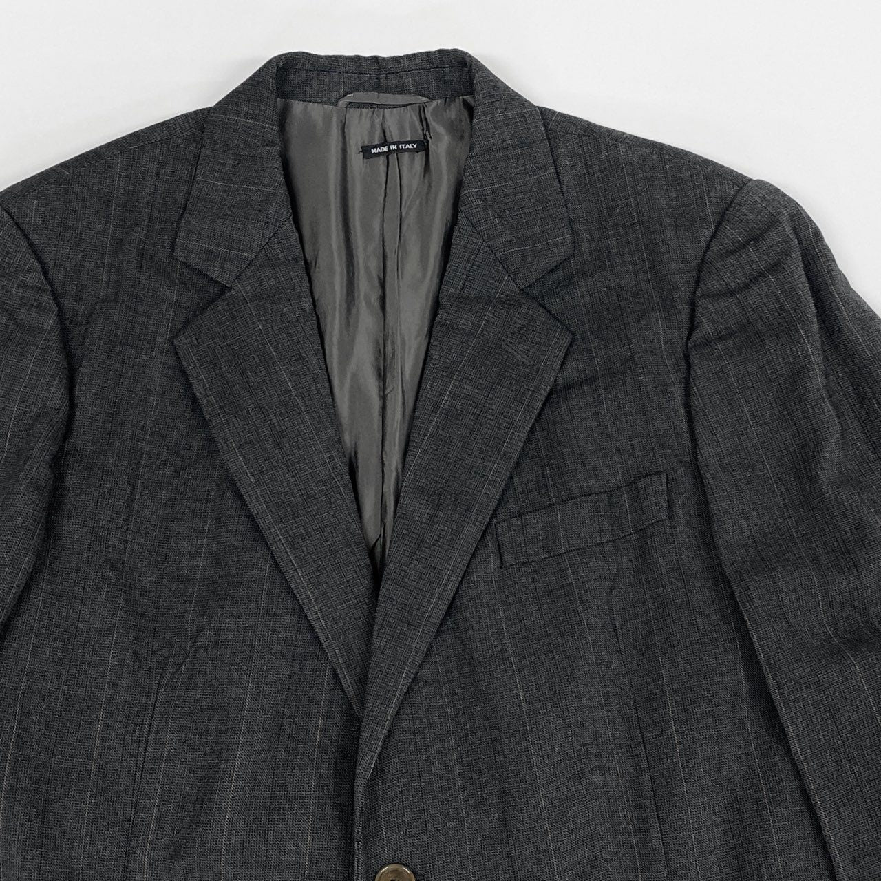 69L17 GIORGIO ARMANI ジョルジオ アルマーニ イタリア製 セットアップ スーツ VINTAGE 大きいサイズ 52 XLサイズ相当 グレー ウール メンズo07t