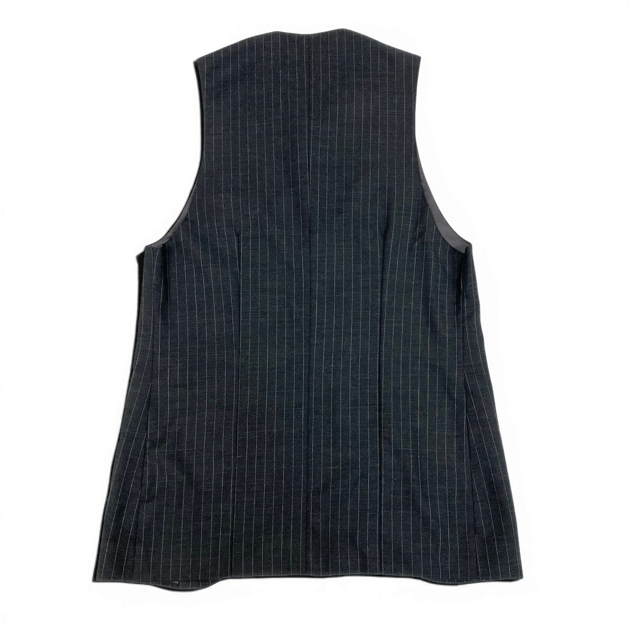 60e1 GIANNI VERSACE ジャンニ ヴェルサーチ テーラードジャケット ジレ セット ストライプ イタリア製 48サイズ グレー系 メンズ 男性用u02t