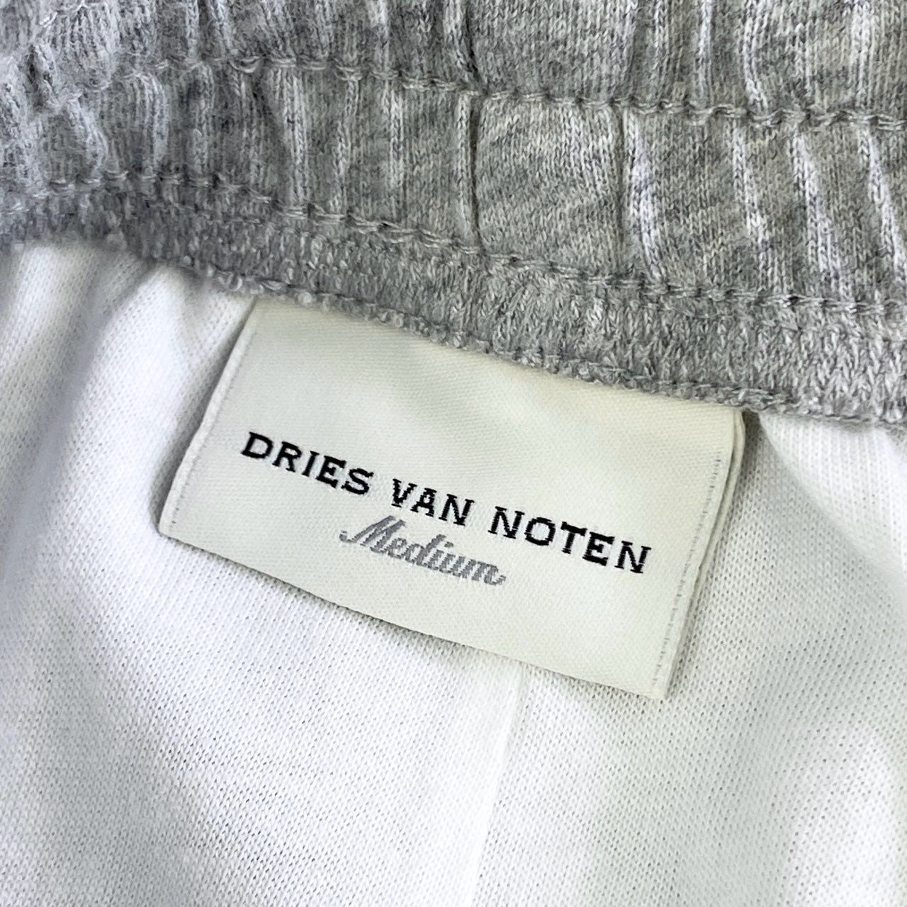 48k8 DRIES VAN NOTEN ドリスヴァンノッテン ライトスウェットショートパンツ ショーツ M グレー ウエストゴム トルコ製