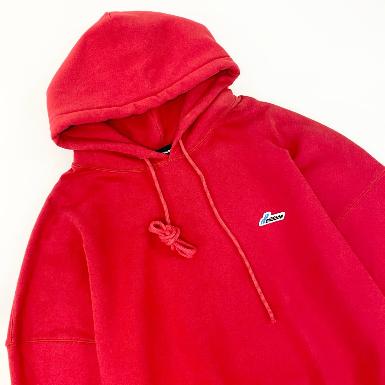 73j28 WE11DONE ウェルダン 21AW RED WD EMBROIDERED LOGO HODDIE スウェットパーカー プルオーバー 裏起毛 WD-TP3-20-707-U-RD S レッドo07t