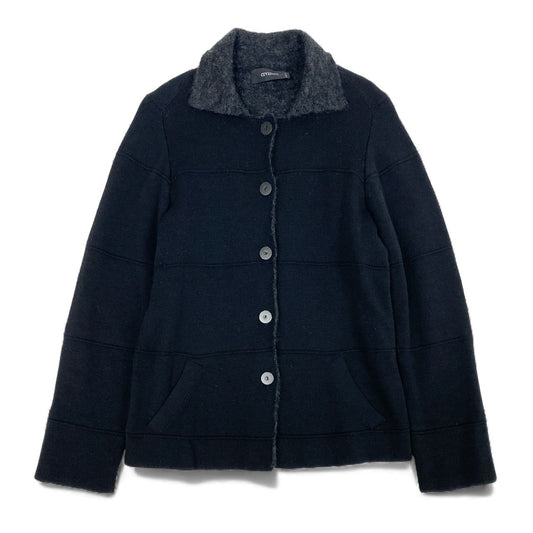 5L17 CIVIDINI チヴィディーニ イタリア製 モヘア ニットジャケット 44 Sサイズ相当 ブラック ウール モヘア レディースo07t