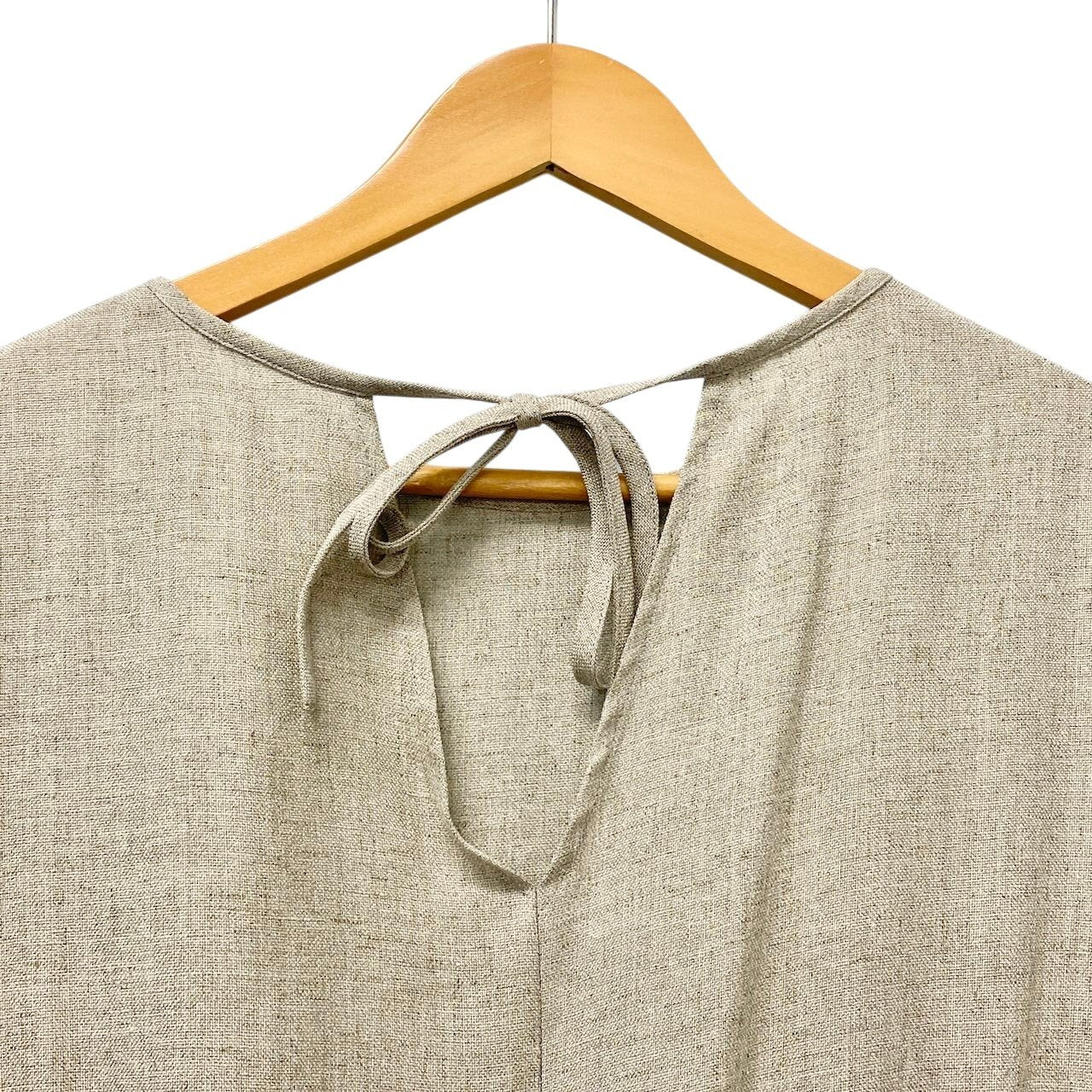 14g5 【美品】WOOLRICH ウールリッチ ノースリーブロングワンピース ウエスト切替 ギャザーデザイン Sサイズ ベージュ レディース 女性用u02t
