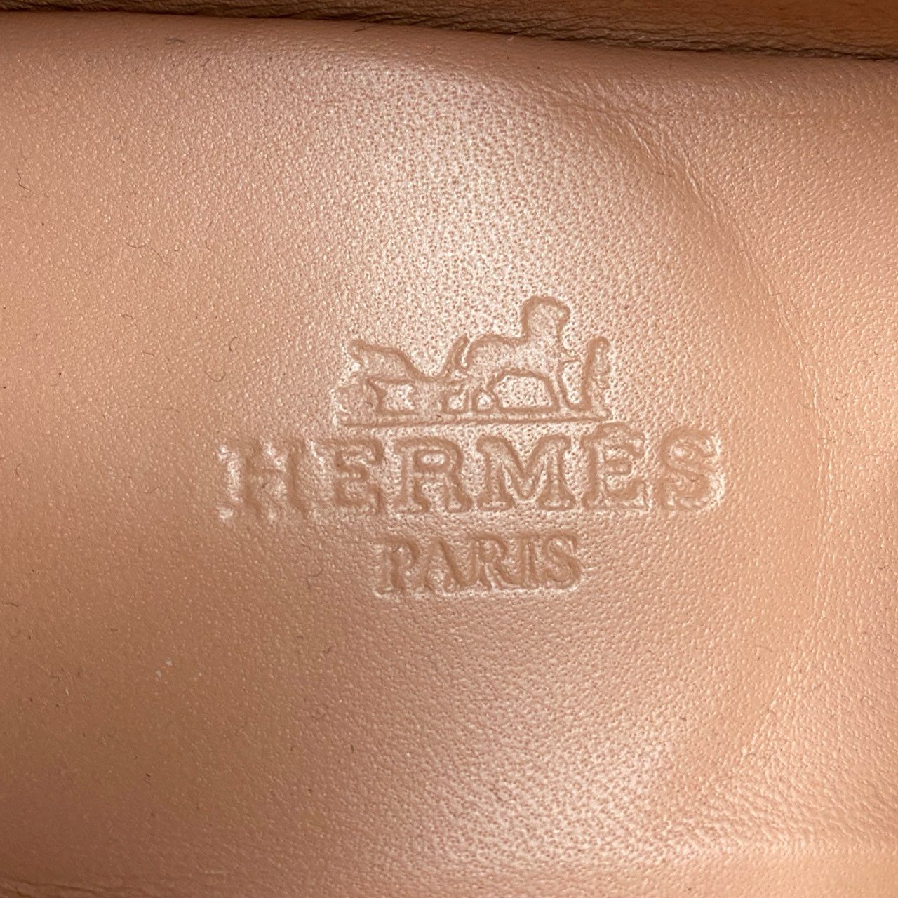 1i27 HERMES エルメス モカシンパリ Hロゴ 金具 ローファー スリッポン シューズ コンスタンス 35 1/2 ブラック レザー