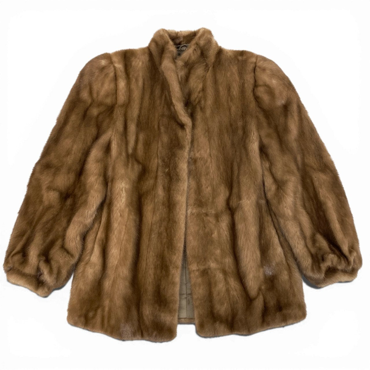 73b20 BRONZE FUR パステルミンク ファーコート サイズ13 ブラウン 本毛皮 Mink Fur Coat 毛質◎t18r