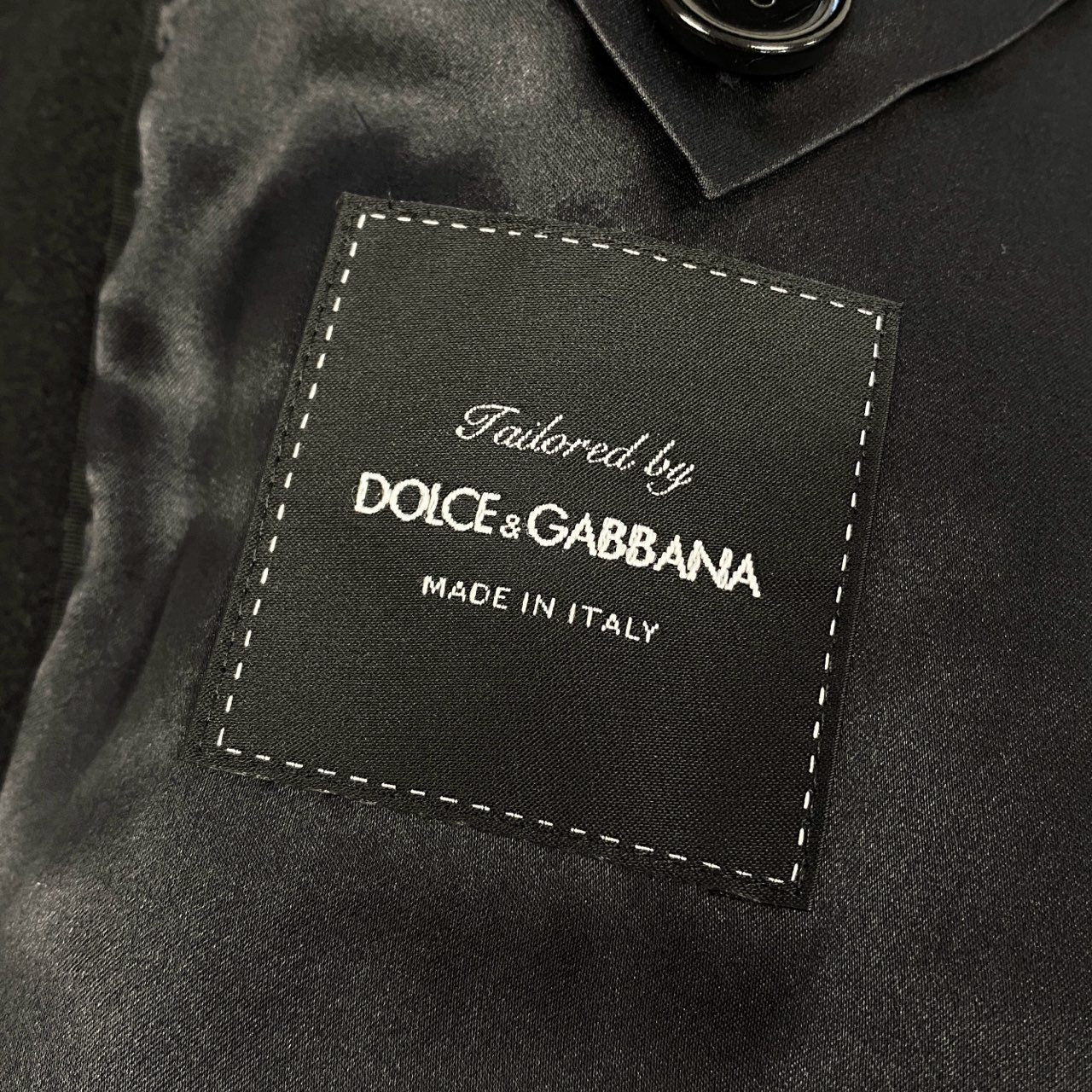 14Ⅼ1《美品》 DOLCE&GABBANA ドルチェアンドガッバーナ カシミヤ ダブルフェイスロングコート サイズ46 ブラック CASHMERE LONG COATt18r