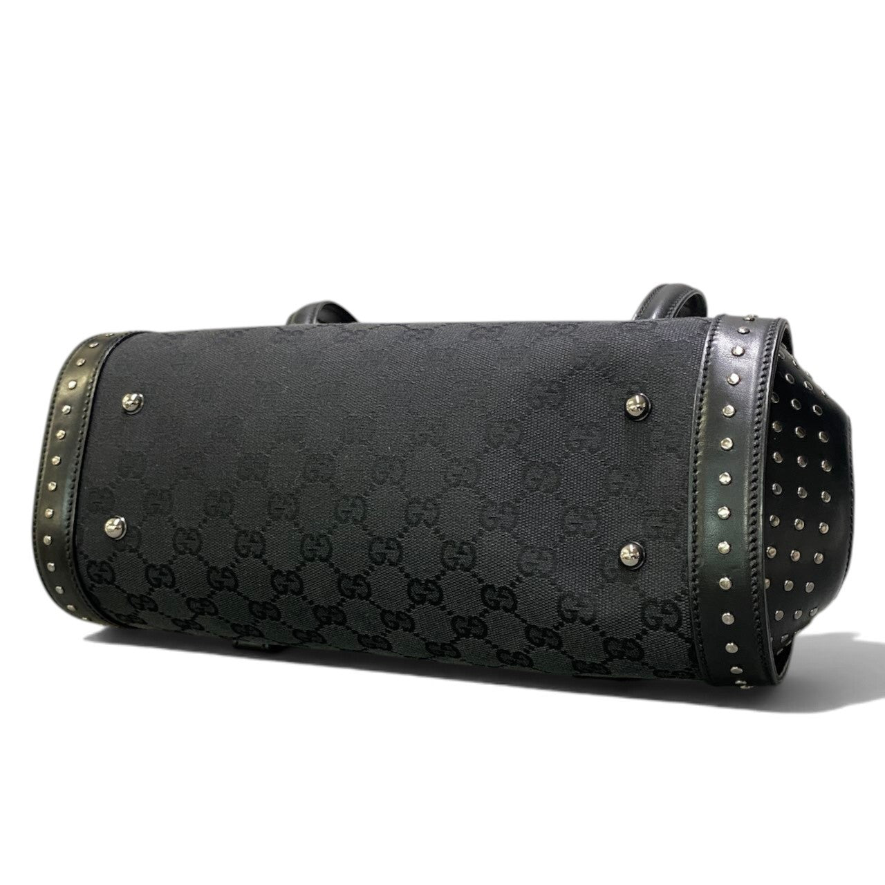 h29 GUCCI トムフォード期 スタッズ バンブーバッグ ブラック レディース 女性用ta1