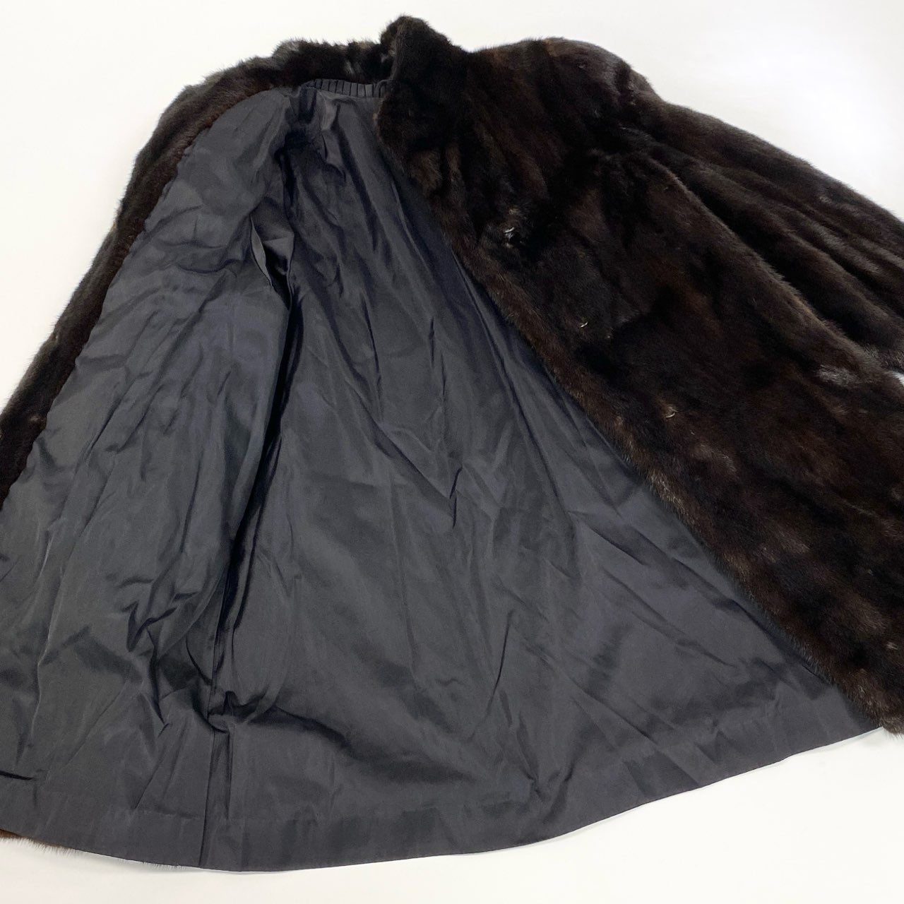 9k2《美品》 マホガニーミンク リアルファー ロングコート ダークブラウン 最高級本毛皮 MINK FUR COAT 毛並み◎ 毛質◎ 艶◎t18r