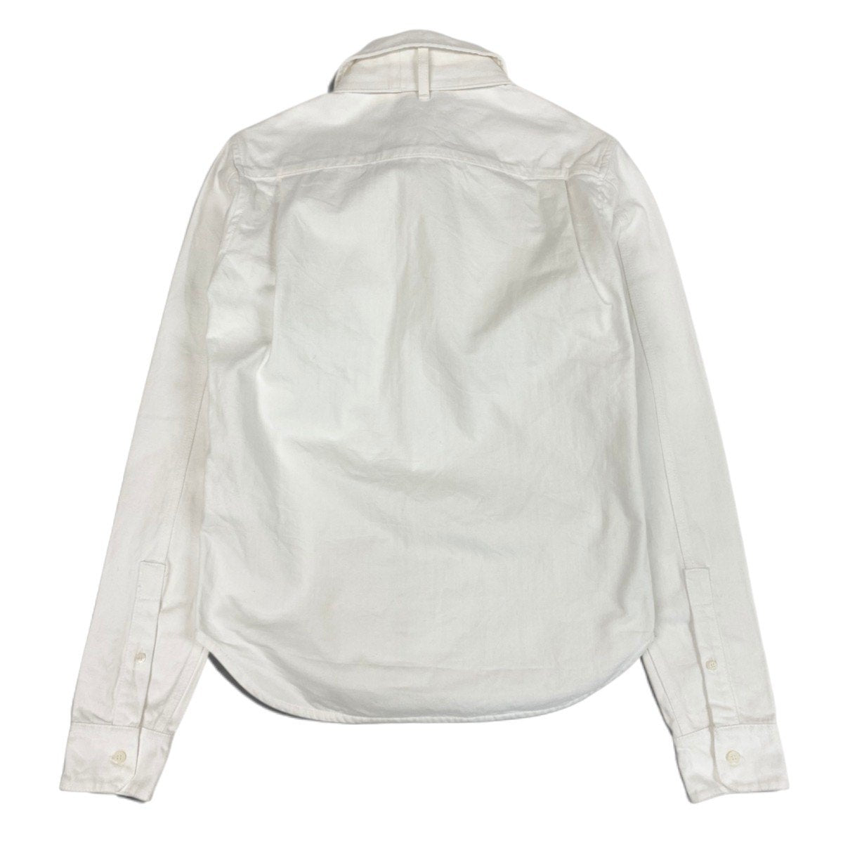Ei4 【美品】LOEWE 2024AW デニムボウタイシャツ 34サイズ ホワイト コットン100％ レディース 女性用u02t