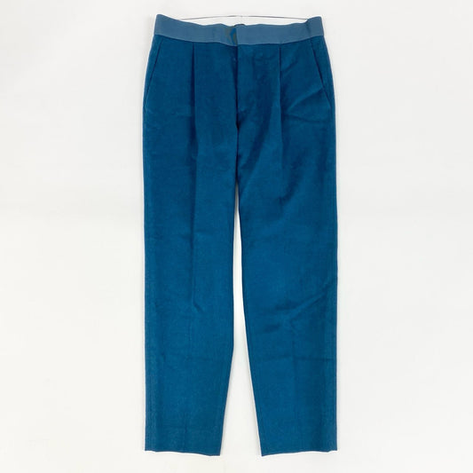 42h22《極美品》Drawer ドゥロワー フラノパンツ ウールカシミヤ ウールパンツ テーパード ボトム 6514-236-1251 38サイズ ダークグリーン レディース 女性用k02i