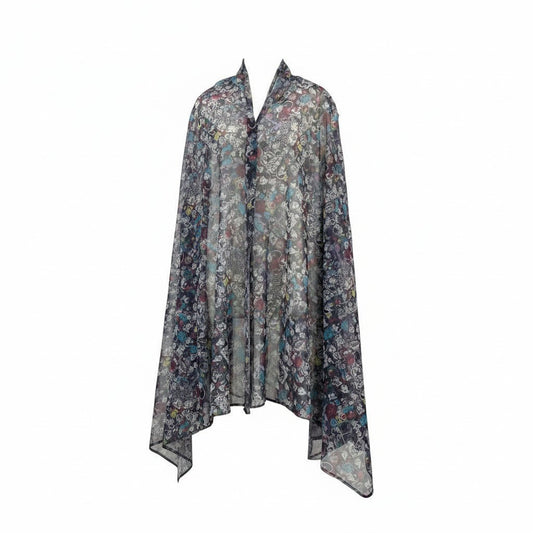 2k19《美品》 TOKUKO 1er VOL トクコプルミエヴォル ロングワンピース シャツワンピース 前開き 総柄プリント Aライン 9 マルチカラー ポリエステル レディースu02t