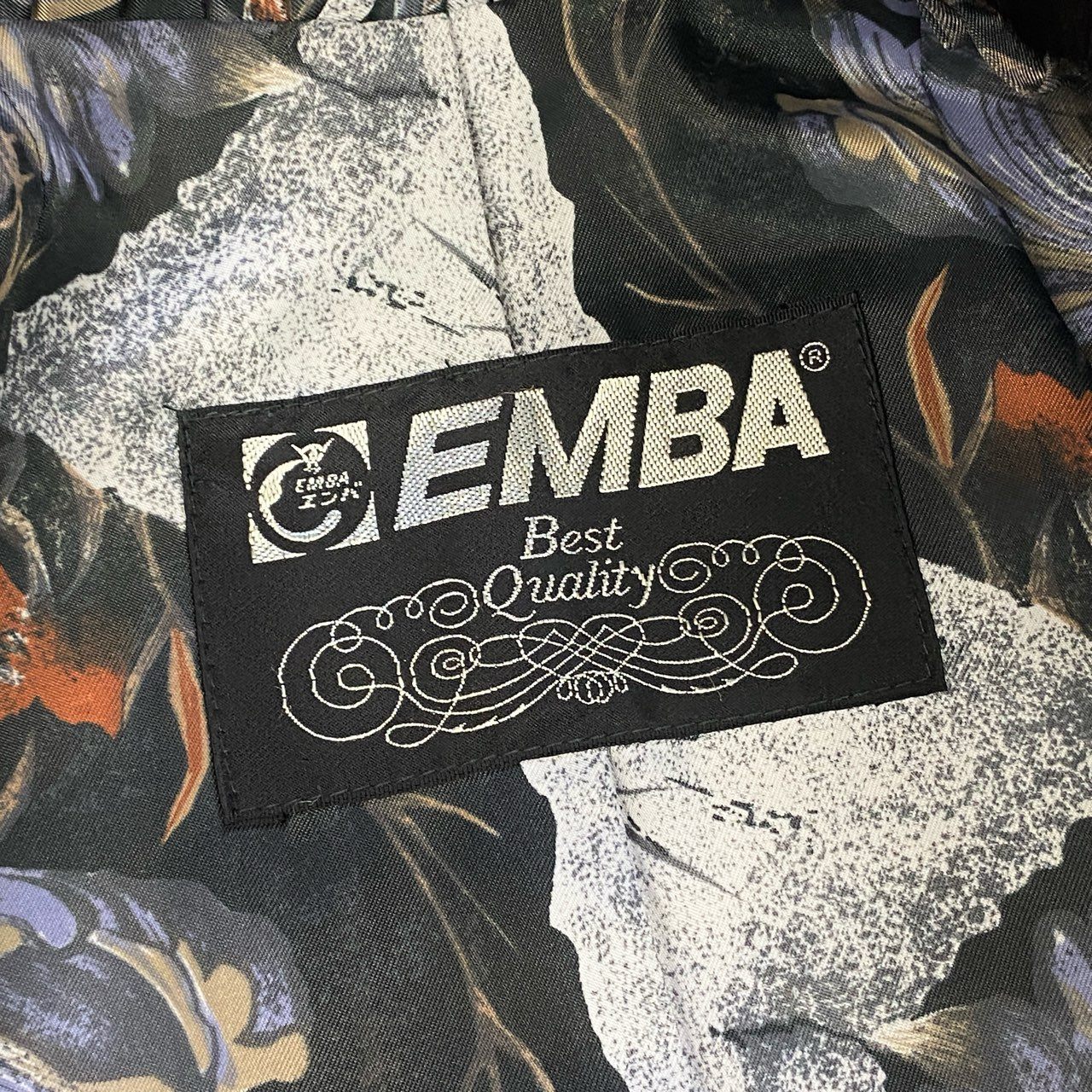 43k14【美品】EMBA エンバ 毛皮コート ファーコート ミンクファー ミンクコート ロングコート 装飾ボタン 裏地総柄 ダークブラウン レディースu02t