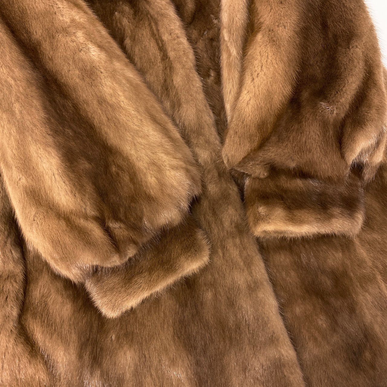 72L9 SAGA MINK サガミンク 銀サガ パステルミンク ロングコート サイズ13号 茶系 最高級本毛皮 MINK FUR 裏地刺繍t18r