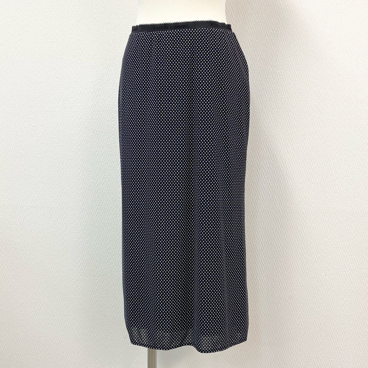 6h29 《極美品》CHANEL シャネル ココマーク スカート フレアスカート ミモレ丈 イタリア製 P78129V69773 38サイズ ブラック ホワイト レディース 女性用k02i