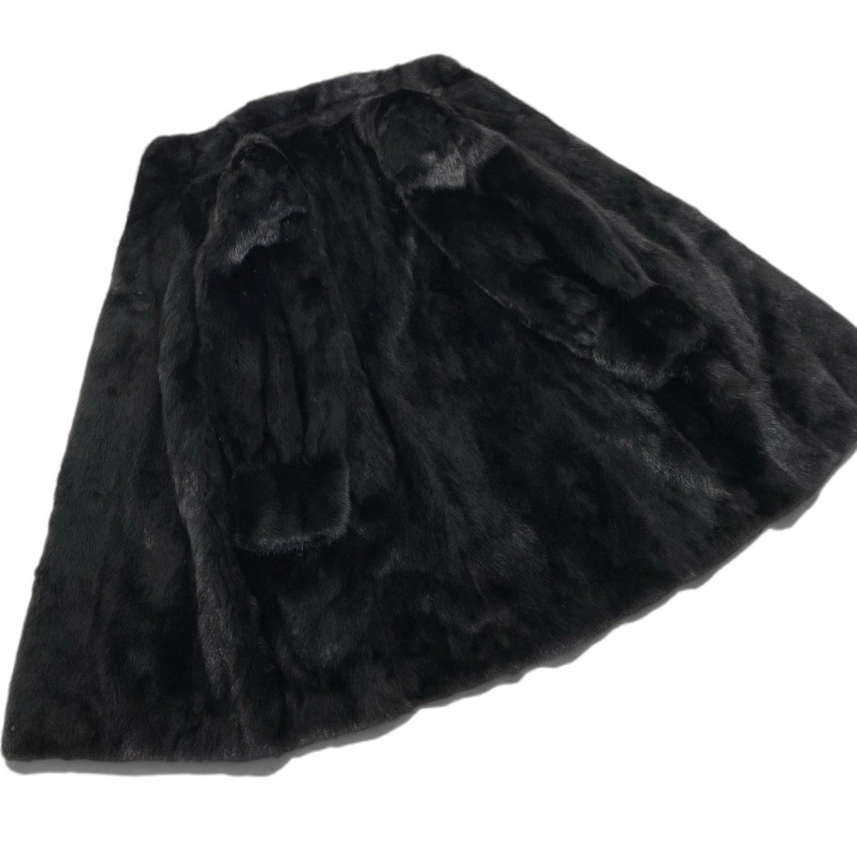 69i24 Malvoisie ダークミンク ロングコート サイズ13 ブラック 本毛皮 Dark Mink Fur Long Coat リアルファーt18r