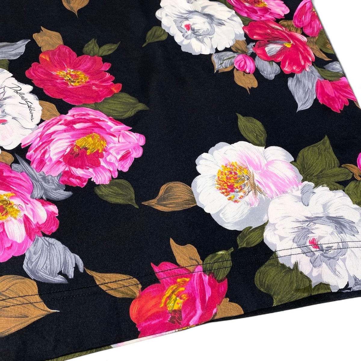53i26 DOLCE&GABBANA ドルチェアンドガッパーナ タイトスカート シルクスカート 花柄プリント 42サイズ マルチカラー レディース 女性用u02t