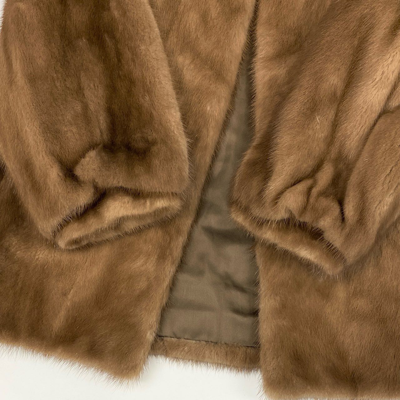 87j23 最高級毛皮 パステルミンク ミンクコート 毛皮コート  サイズ13 ライトブラウン ミンクファー リアルファー レディースu02t