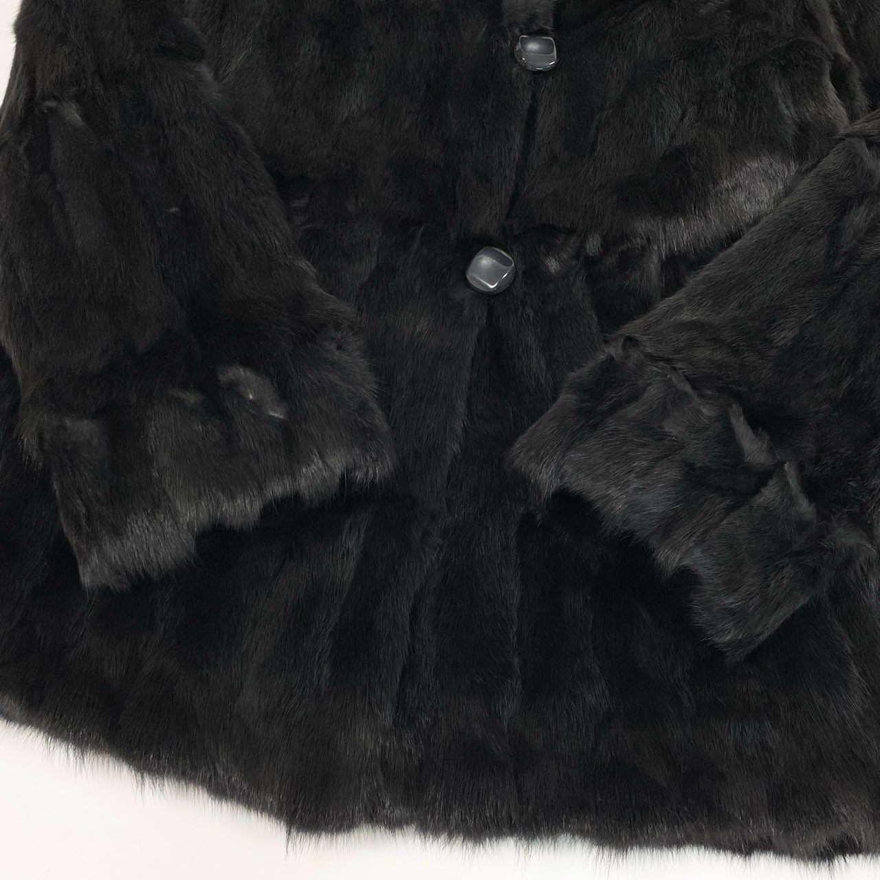 23a26 ロリスファー フード付 リバーシブル コート サイズF ブラック 本毛皮 Loris Fur Coatt18r