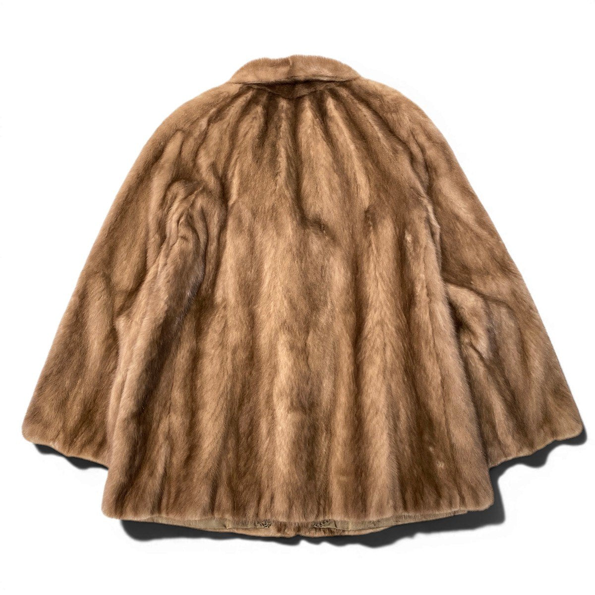 93h9 パステルミンク ファーコート サイズ13 茶系 本毛皮 Pastel Mink Fur Coat Brownt18r