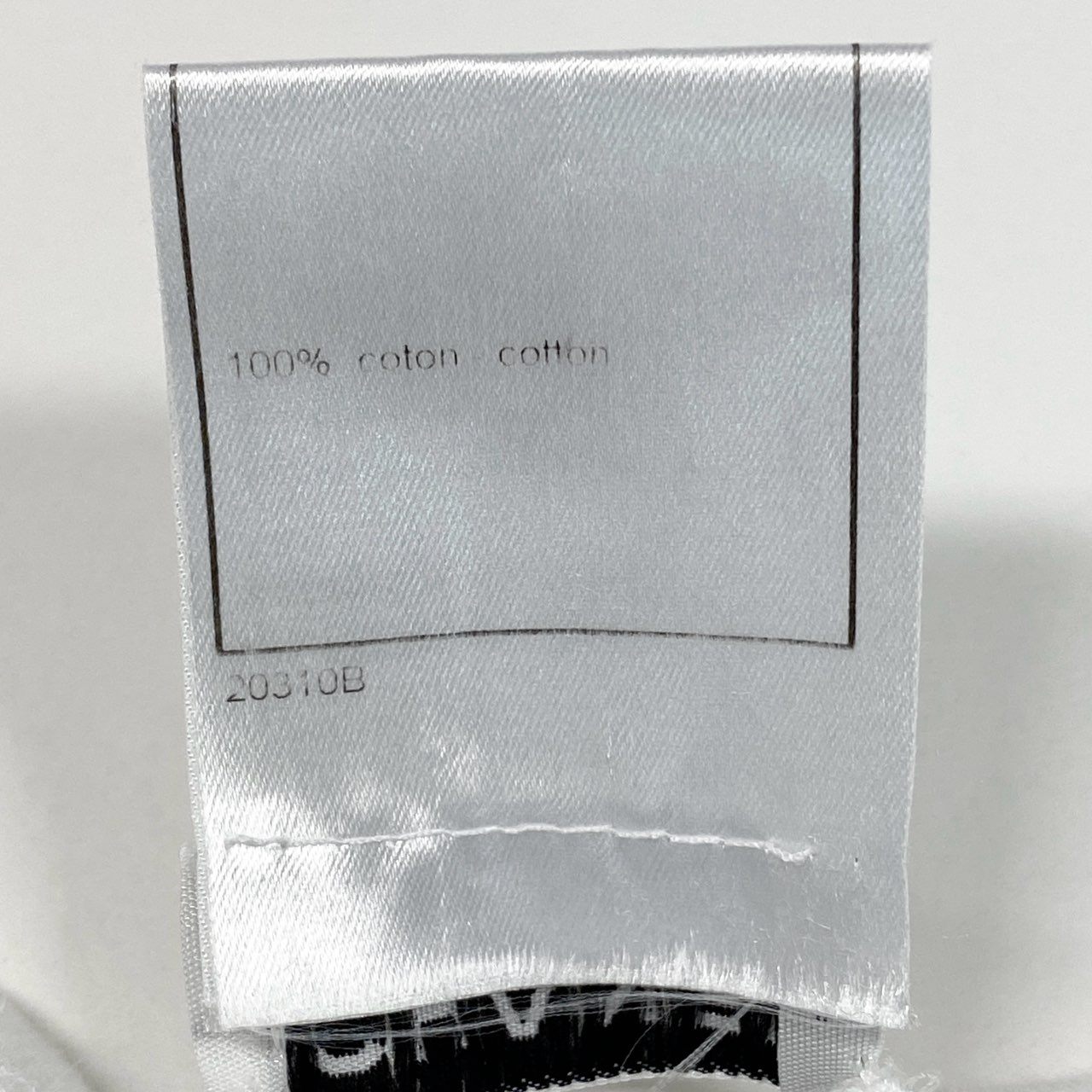 Cb19 CHANEL シャネル P20589 2003年 ジャガード ココマークロゴ リブニット 半袖タイトニット サイズ34 ホワイト レディース トップスta1