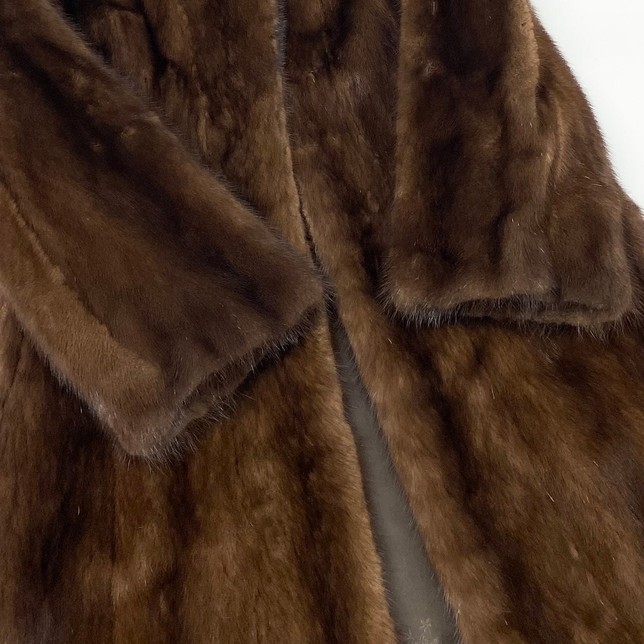 69e13 パステルミンク ロングコート サイズ9 ブラウン 本毛皮 Pastel Mink Fur Long Coat 毛質 毛並み◎t18r