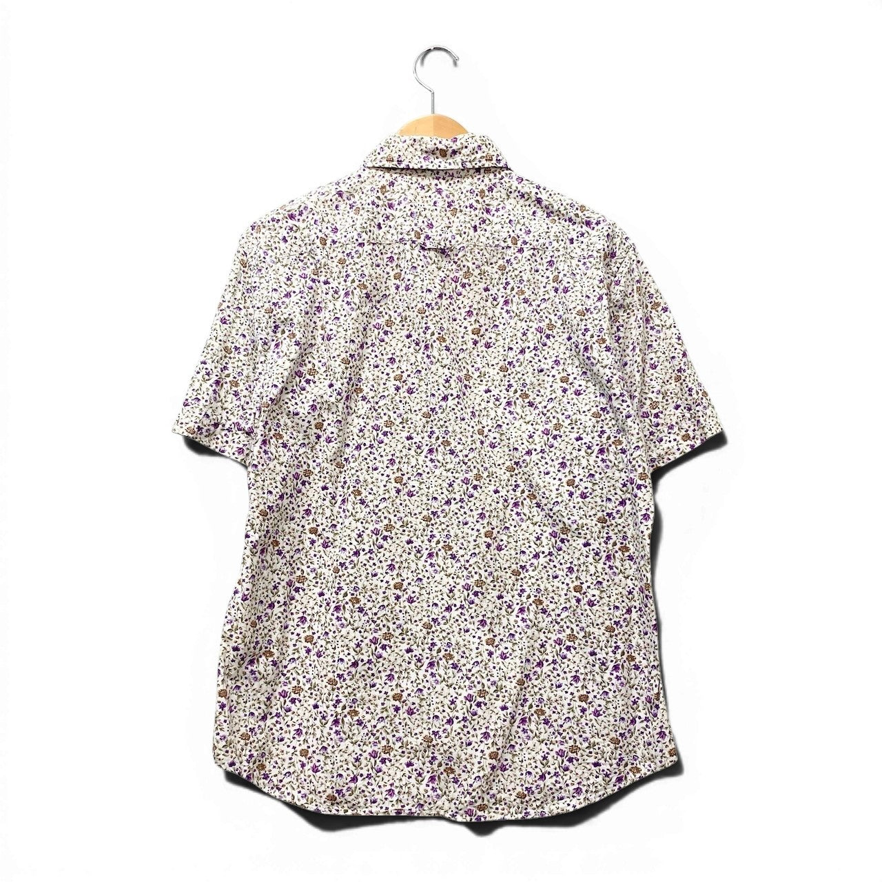 22f17 Paul Smith ポールスミス フラワープリントシャツ ショートスリーブシャツ 総柄 小花柄 サイズL マルチカラー コットン100％ メンズ 紳士服o07t