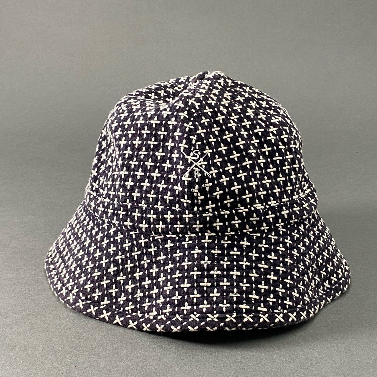 h2 Sasquatchfabrix. サスクワァッチファブリックス BUCKET HAT バケットハット 刺し子 ロゴ刺繍 16SS-GOH-002 Lサイズ ブラック