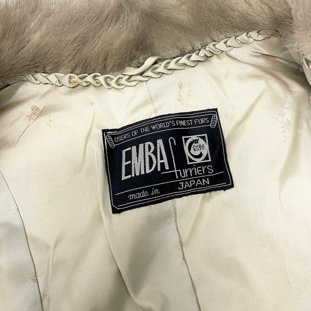 25c14 EMBA エンバ サファイアミンク 超ロングコート 丈107cm サイズF シルバーグレー 最高級本毛皮 Sapphire Mink Fur Super Long Coatt18r
