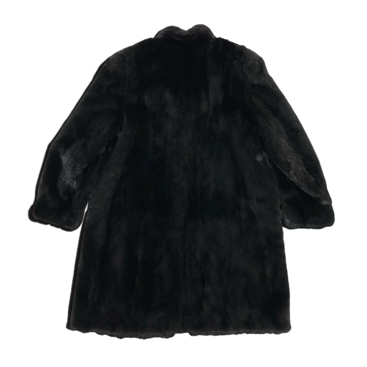73i19 Malvoisie ダークミンク ロングコート 丈100cm サイズ11 ブラック 本毛皮 Dark Mink Fur Long Coat リアルファーt18r