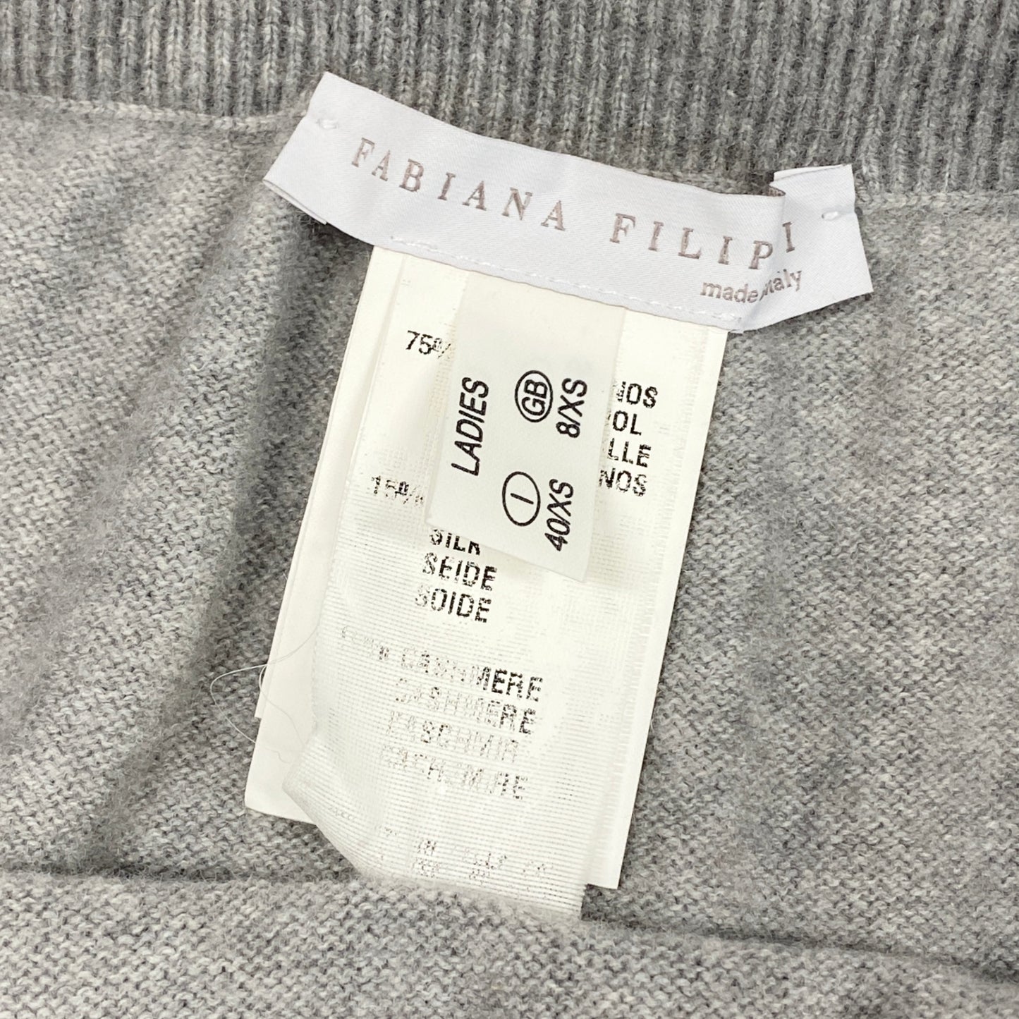 47d16 FABIANA FILIPPI ファビアナフィリッピ ニットスウェットパンツ ボトムパンツ リラックスパンツ ボトムス XSサイズ グレー レディース 女性用u02t