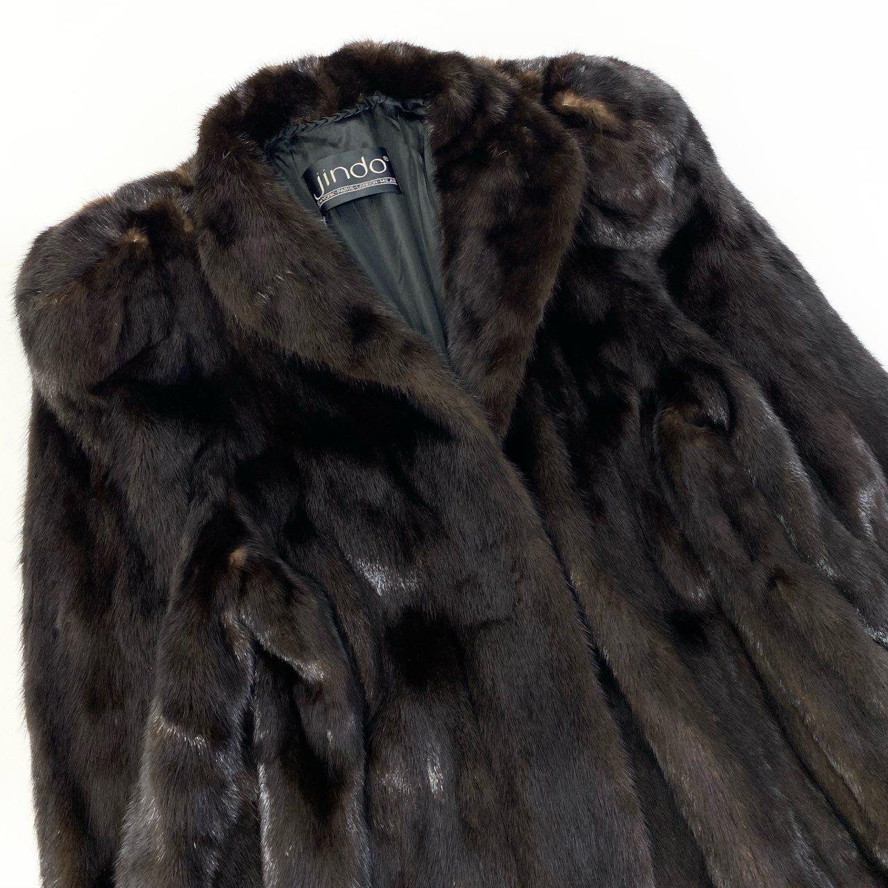 83a14 SAGA MINK サガミンク マホガニーミンク ミンクコート ロングコート 毛皮コート 12 ダークブラウン ミンクファー 毛並み綺麗t18r