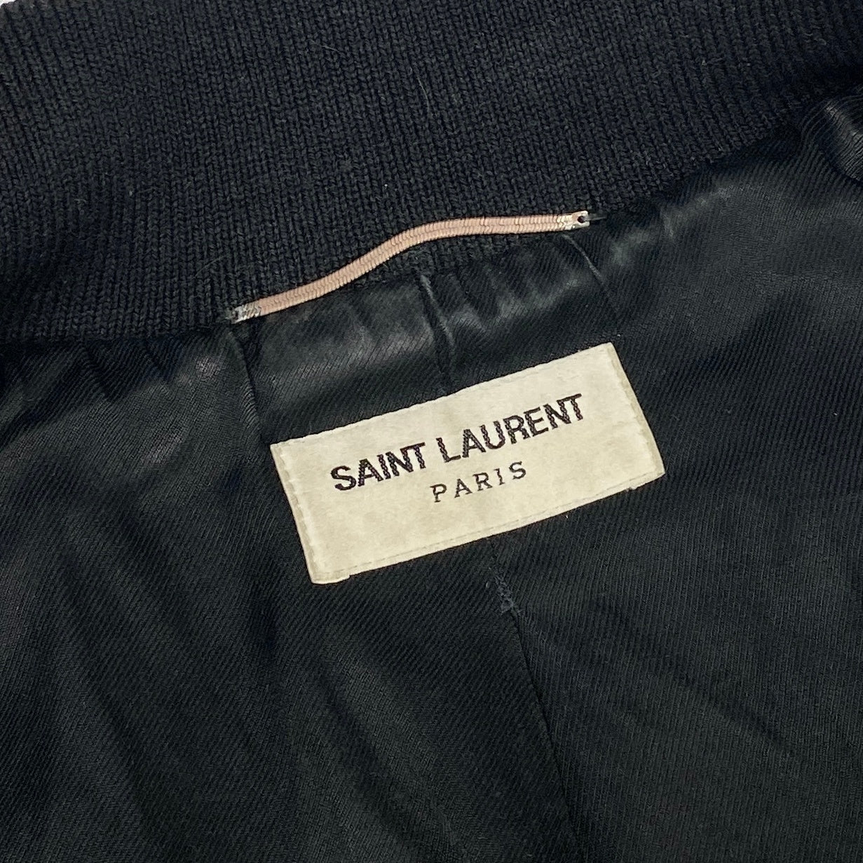 41a24 SAINT LAURENT サンローラン TEDDY テディジャケット 354718 44 ブラック ブルゾン スタジャン イタリア製