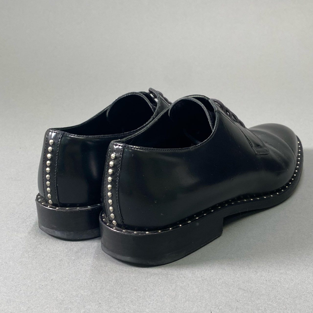 2i18 SAINT LAURENT PARIS サンローランパリ イタリア製 ディラン 20 ドレスシューズ レースアップ 革靴 36 ブラック レザー レディースk02i