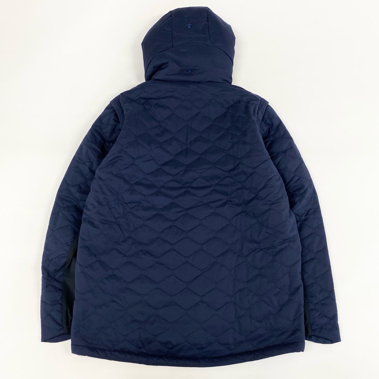 77i10-1《未使用品》タグ付 OAKLEY オークリー UNEVEN PUFF JACKET 3.0 中綿2wayジャケット ベスト ゴルフウェア アウター ロゴ刺繍 大きいサイズ FOA402870 2XL ネイビー メンズk02i